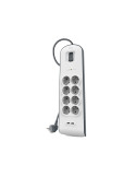 BELKIN Multiprise/Parafoudre 8 prises + 2 ports USB - cordon de 2m - Blanc