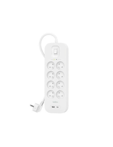 BELKIN Multiprise parafoudre 8 prises + USB-C + USB-A (2m)