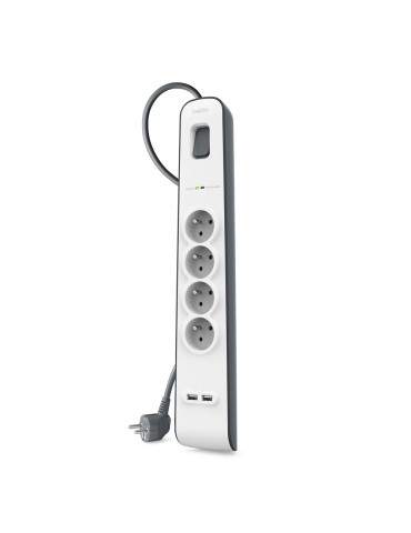 BELKIN Multiprise/Parafoudre 4 prises + 2 USB (2m)