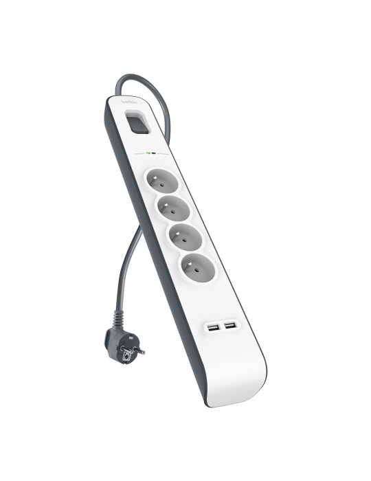 BELKIN Multiprise/Parafoudre 4 prises + 2 USB (2m)