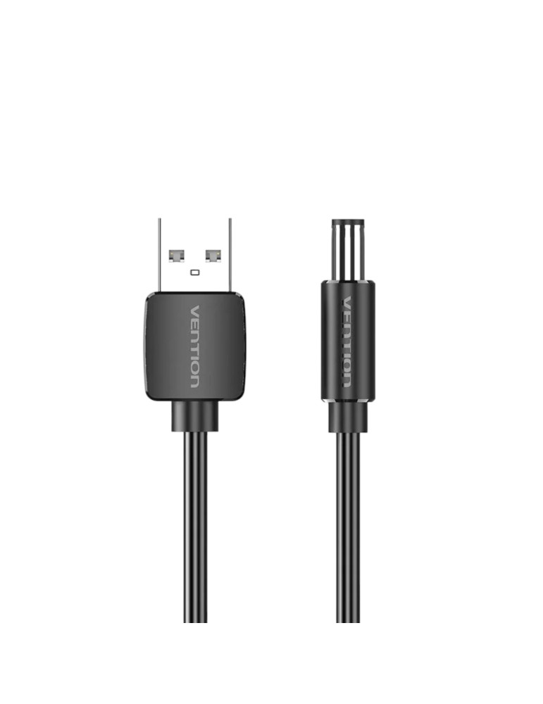 VENTION Câble d'alimentation USB-A vers Jack DC 3,5 mm Noir (0,5m)