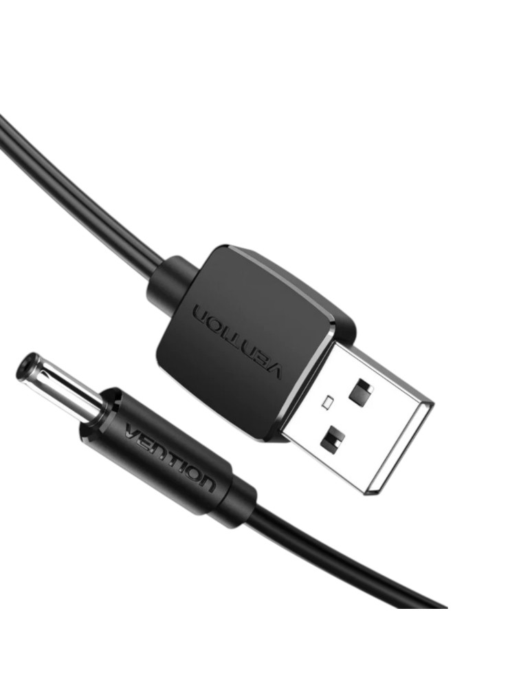 VENTION Câble d'alimentation USB-A vers Jack DC 3,5 mm Noir (0,5m)