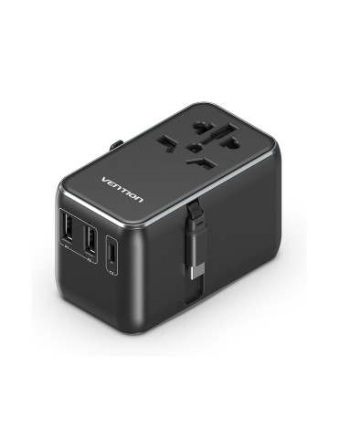 VENTION Adaptateur USB 3 Ports GaN avec Câble USB-C