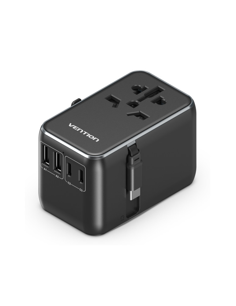 VENTION Adaptateur USB 4 Ports GaN avec Câble USB-C
