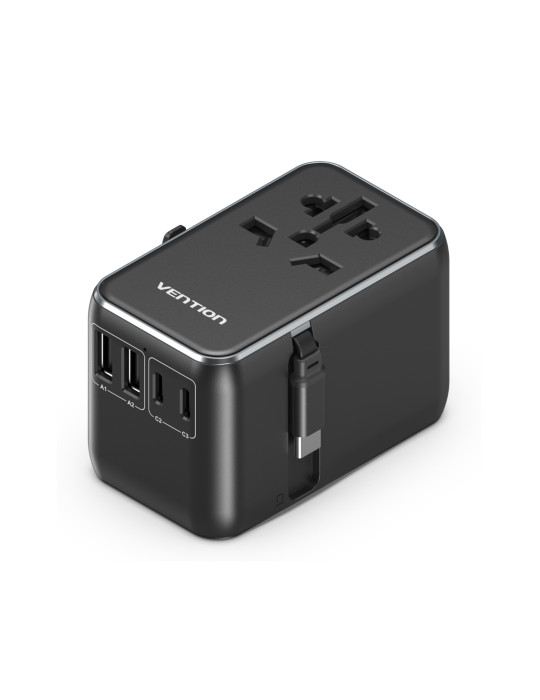 VENTION Adaptateur USB 4 Ports GaN avec Câble USB-C