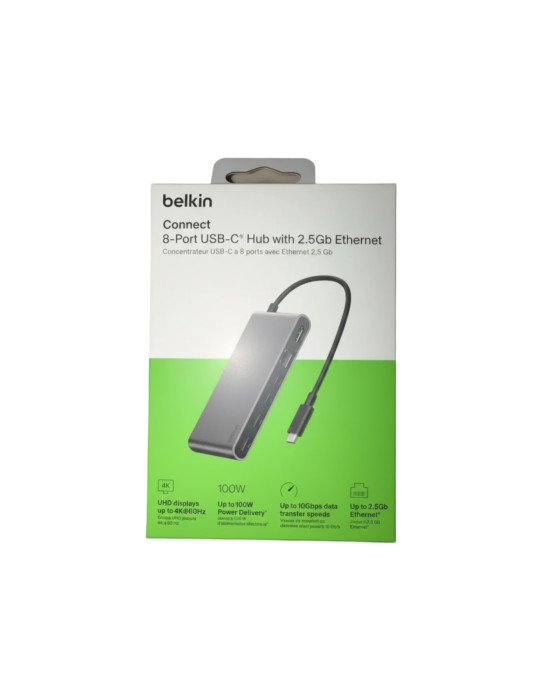 BELKIN Hub USB-C 8-en-1 (Gris Sidéral) | DOTIRI