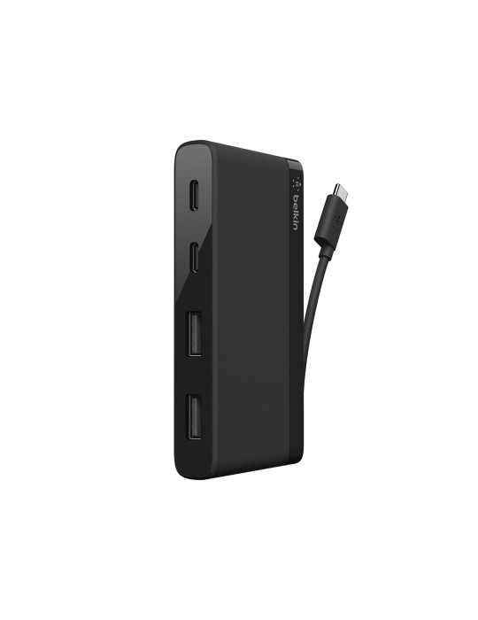 BELKIN Mini Hub 4 ports (avec Câble USB-C) (Noir) | DOTIRI