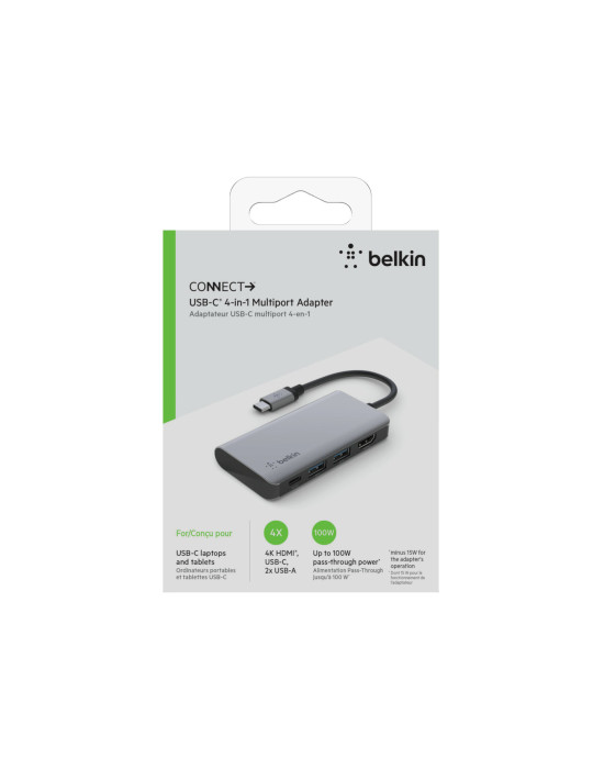 BELKIN Adaptateur USB-C Multiport + Recharge 4en1 100W
