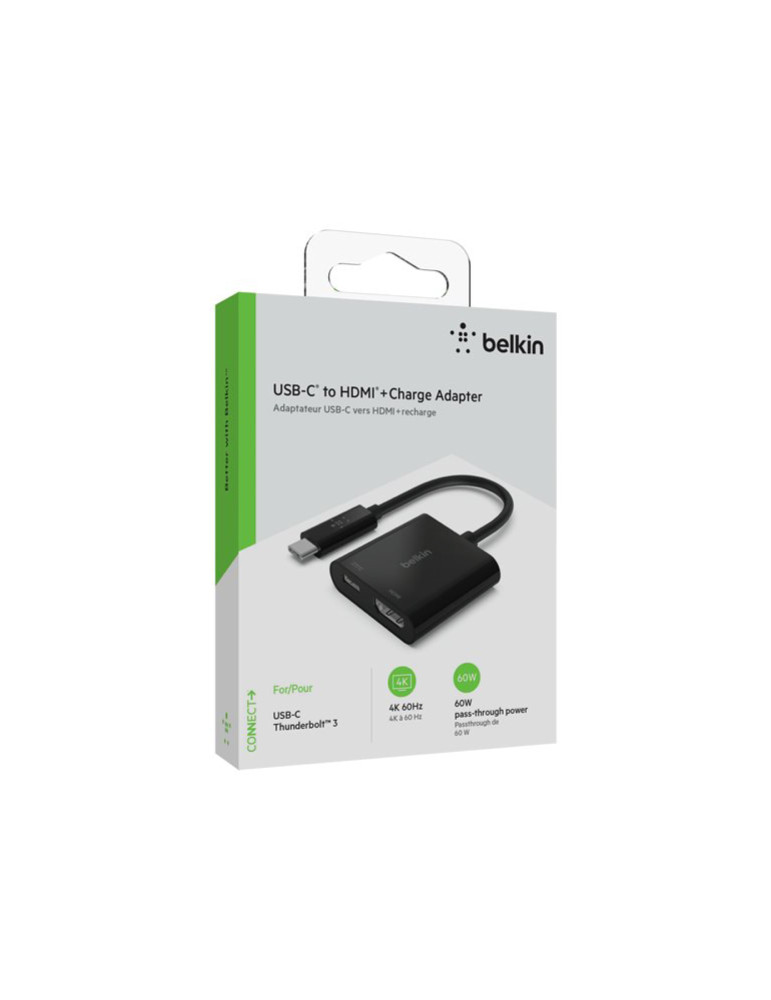BELKIN Adaptateur USB-C vers HDMI 60W (Noir) | DOTIRI