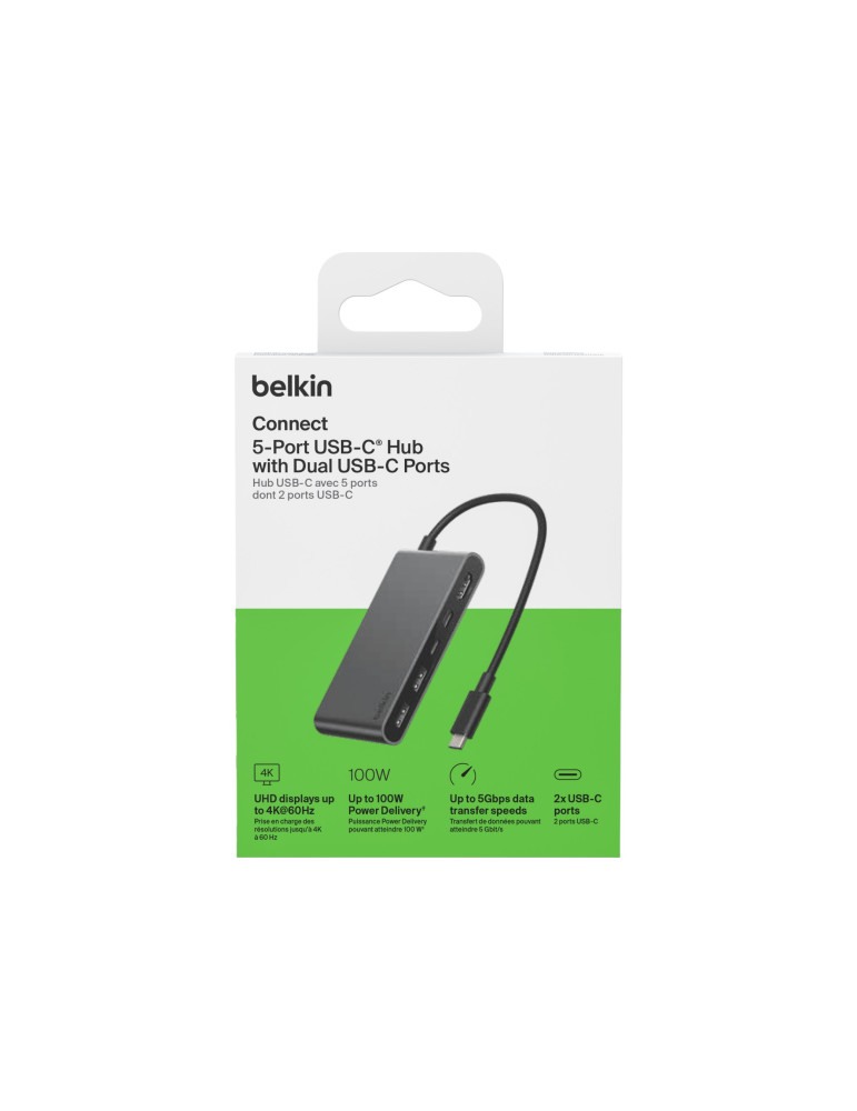 BELKIN Hub USB-C 5-en-1 (Gris Sidéral) | DOTIRI