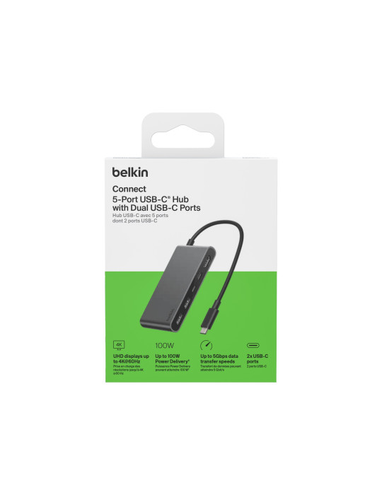 BELKIN Hub USB-C 5-en-1 (Gris Sidéral) | DOTIRI
