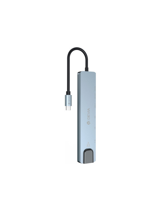 DEVIA Pro1 Hub USB-C 8-en-1 (Gris) | DOTIRI