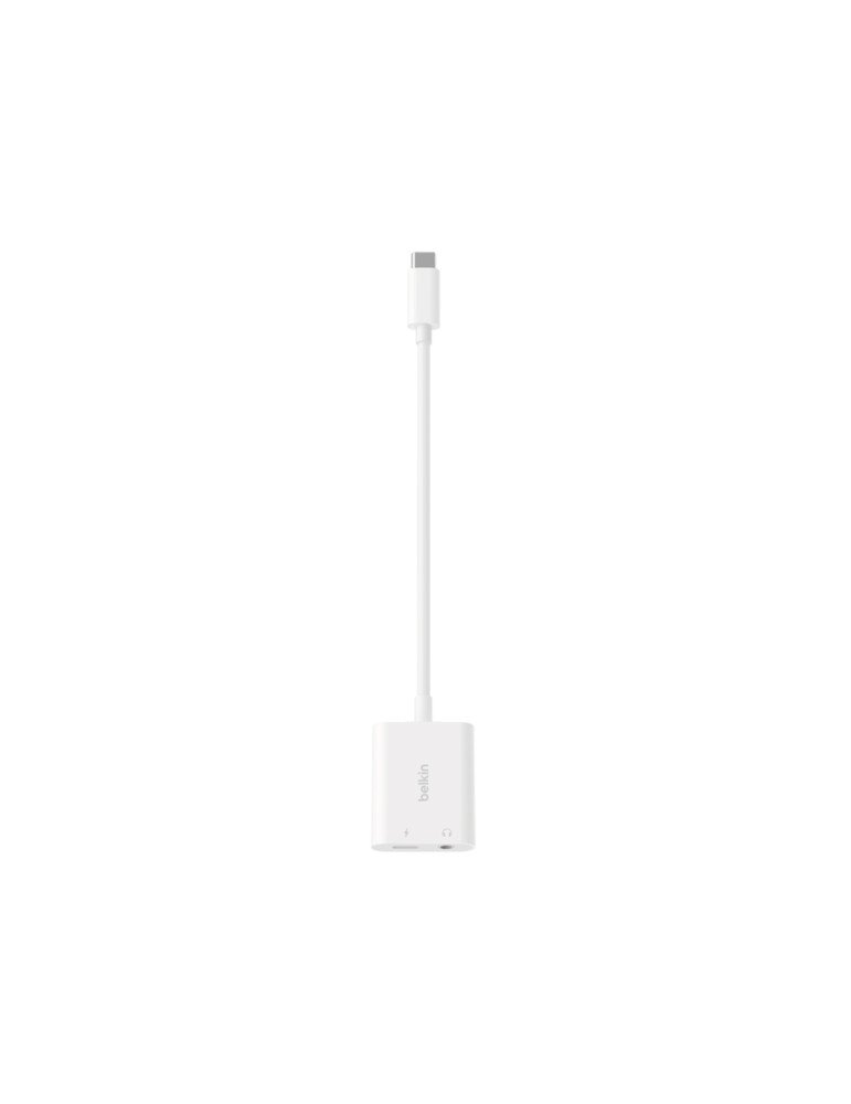 BELKIN Adaptateur USB-C vers Jack/USB-C (Blanc) | DOTIRI