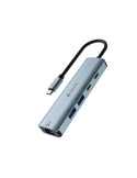 DEVIA Leopard Series Hub USB-C 5-en-1 (Gris Foncé)