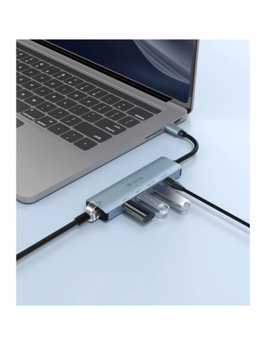 DEVIA Leopard Series Hub USB-C 5-en-1 (Gris Foncé)