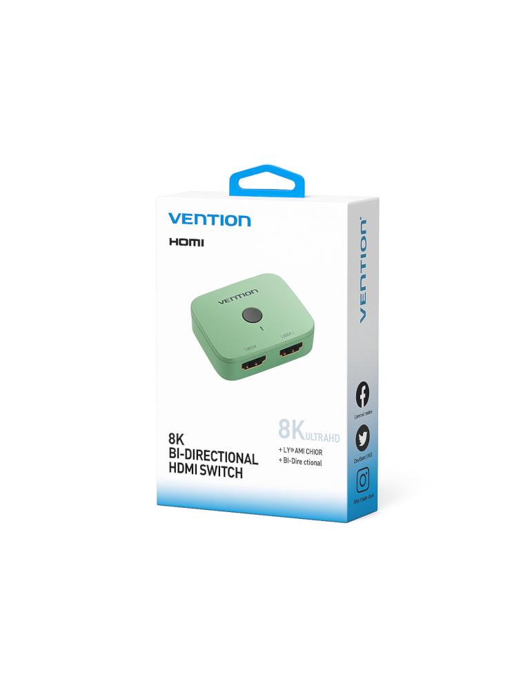 VENTION Adaptateur HDMI Bi-directionnel 2 Ports (Vert)