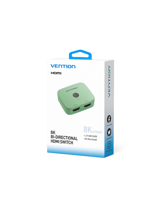 VENTION Adaptateur HDMI Bi-directionnel 2 Ports (Vert)