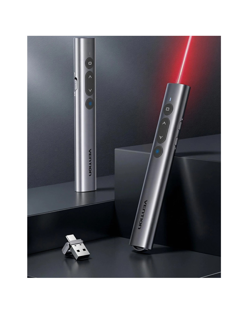 VENTION Pointeur de Présentation Double USB 2,4 GHz (Gris)