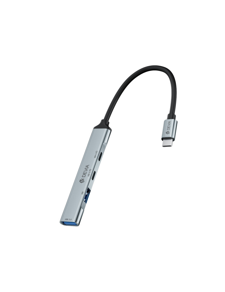 DEVIA Lite1 Hub USB-C 4-en-1 (Gris Foncé) | DOTIRI