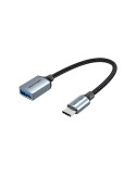 VENTION Câble OTG USB-C Mâle vers USB-A Femelle 0,15m (Gris)