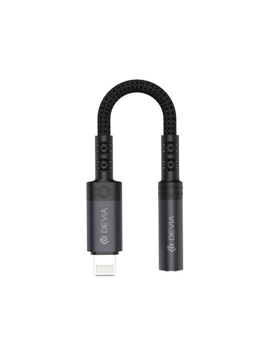 DEVIA Adaptateur Lightning vers Jack 3.5mm (Noir) | DOTIRI
