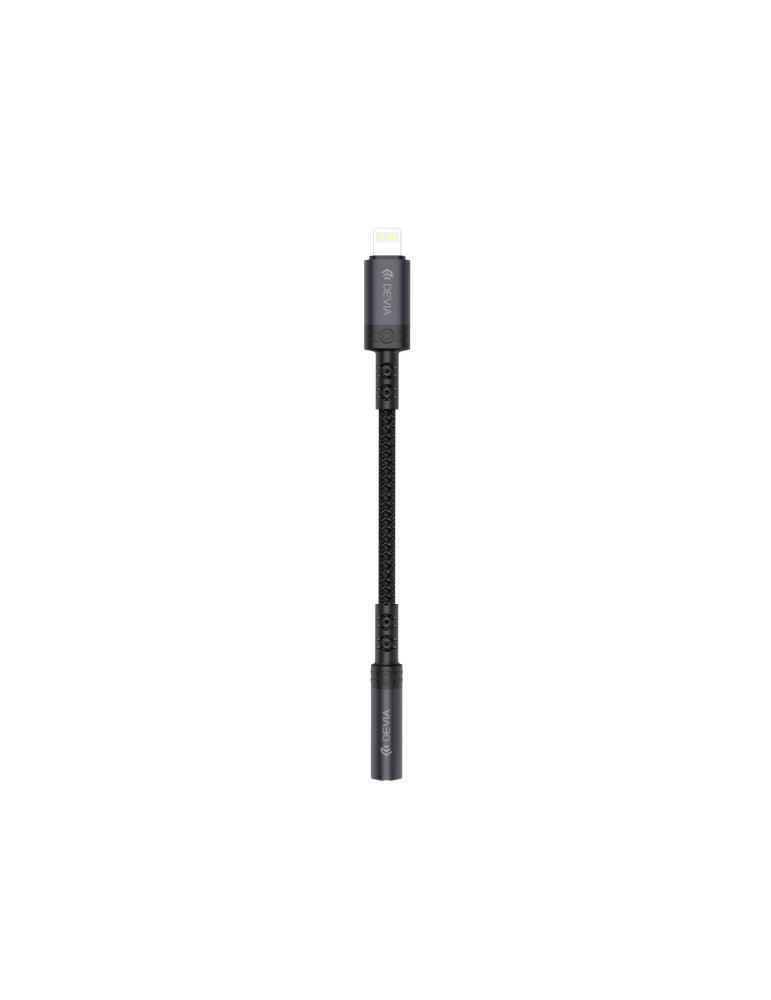 DEVIA Adaptateur Lightning vers Jack 3.5mm (Noir) | DOTIRI