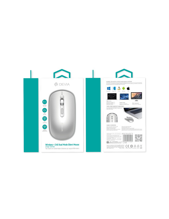 DEVIA Souris Bluetooth Double Mode (Gris) | DOTIRI