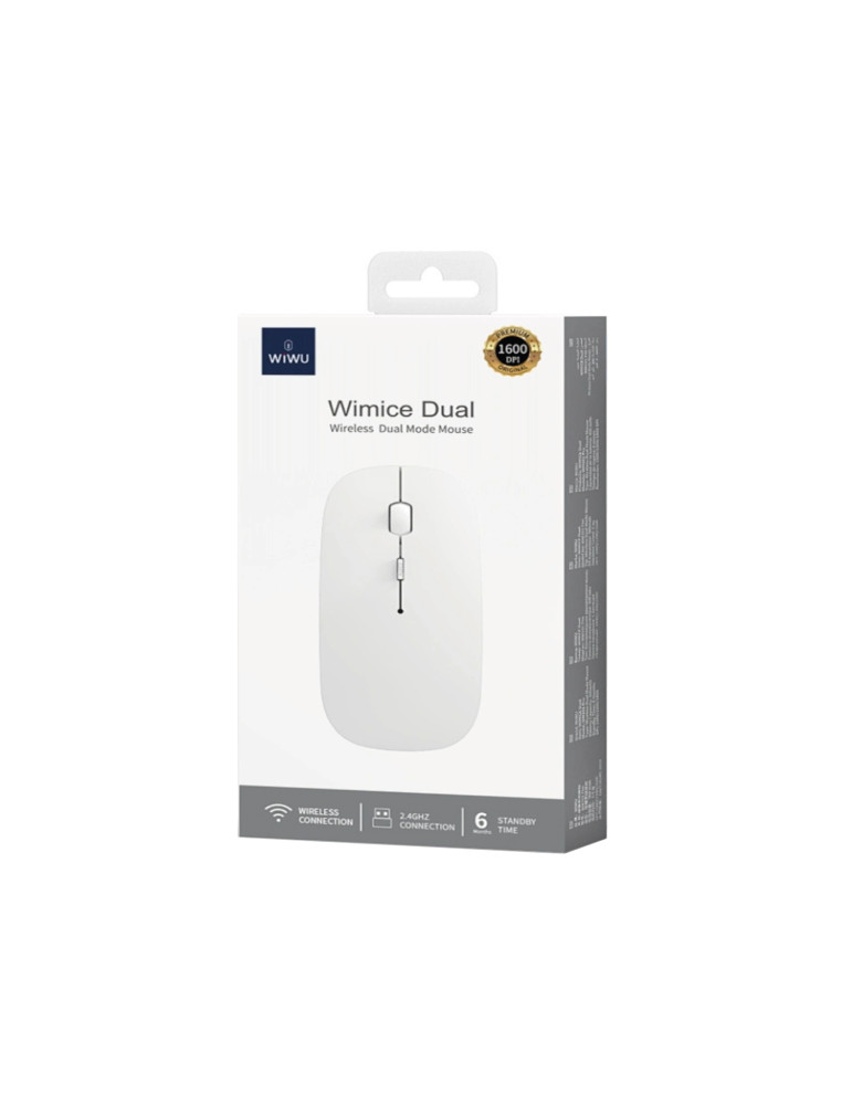 WIWU WM101 Pro Souris Bluetooth (Blanc) | DOTIRI