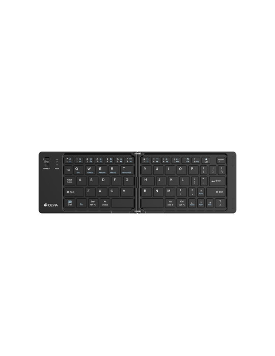 DEVIA Pro1 Clavier Bluetooth Pliable avec Pavé tactile QWERTY (Noir)