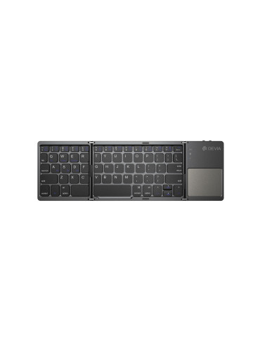 DEVIA Ultra1 Clavier Bluetooth Pliable avec Pavé tactile QWERTY (Gris)