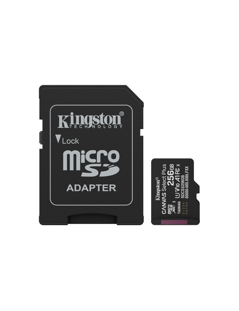 KINGSTON Canvas Select Plus Gen3 MicroSD 256Go | DOTIRI