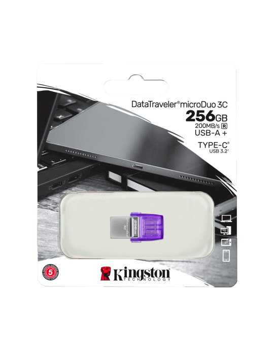 KINGSTON Clé USB MicroDuo 3C Gen3 256Go | DOTIRI