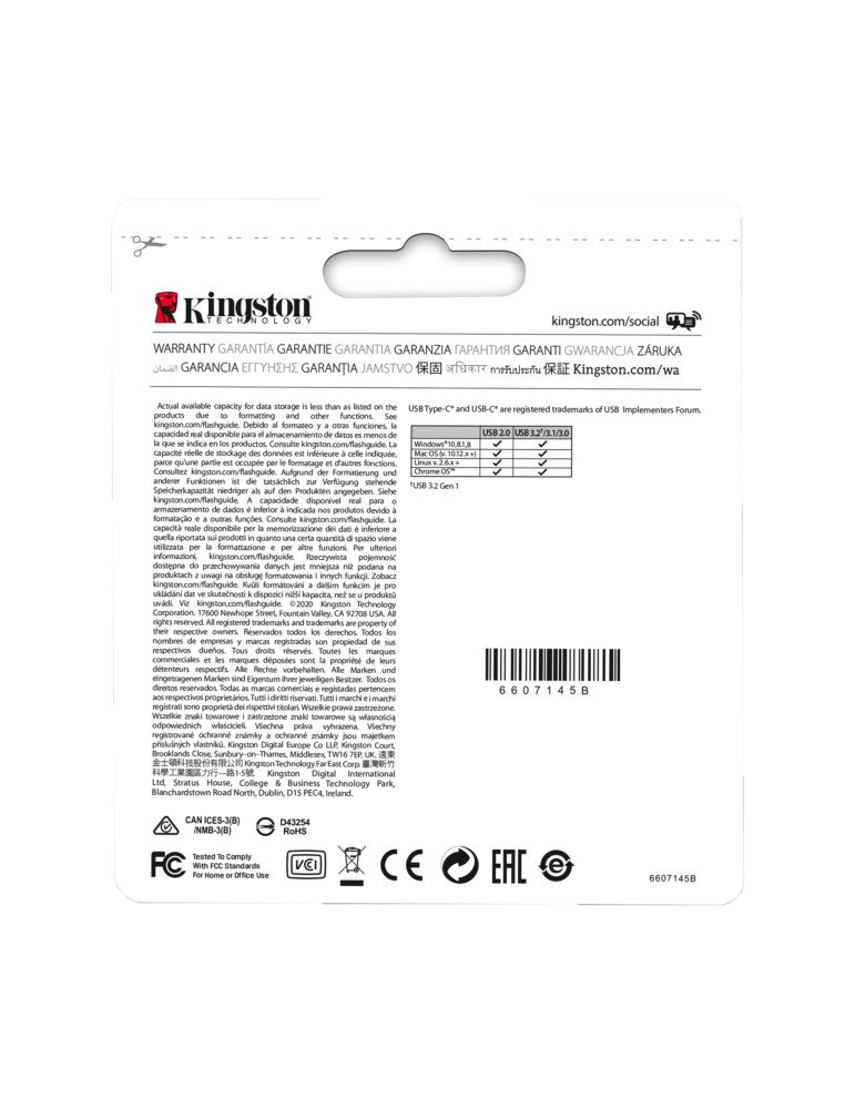 KINGSTON Clé USB MicroDuo 3C Gen3 64Go | DOTIRI