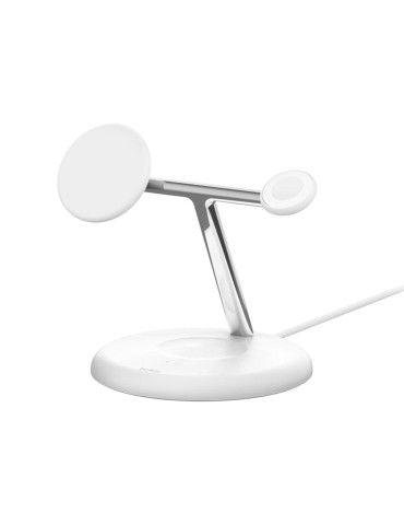 BELKIN Station de recharge 3-en-1 avec Qi2 (15W) (Blanc)