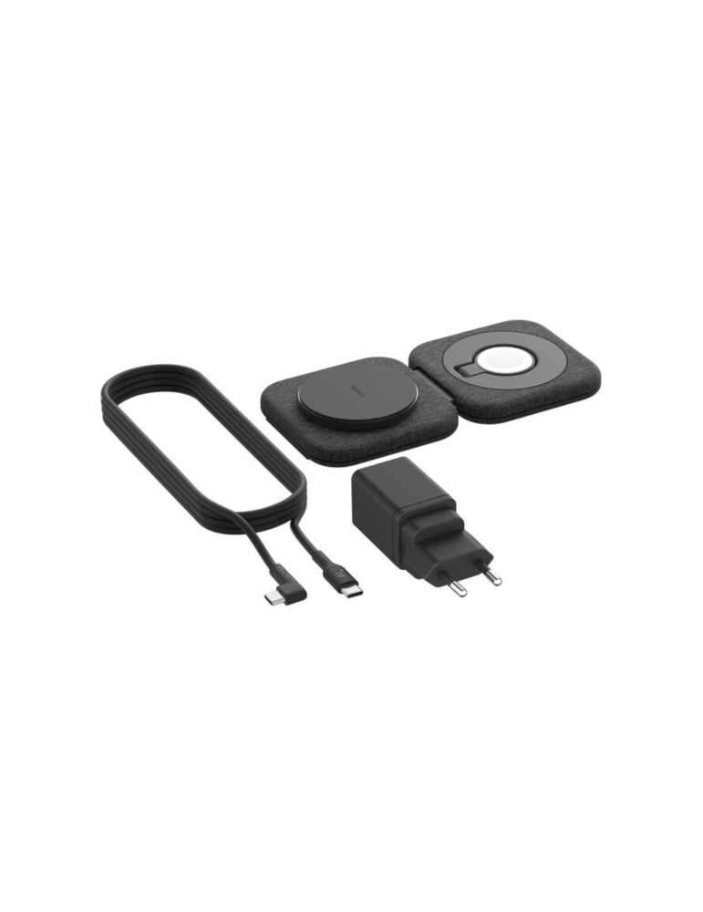 BELKIN Chargeur Magnétique de Voyage 2-en-1 Qi2 (15W)