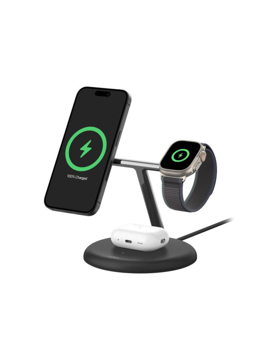 BELKIN Station de recharge 3-en-1 avec Qi2 (15W) (Noir)