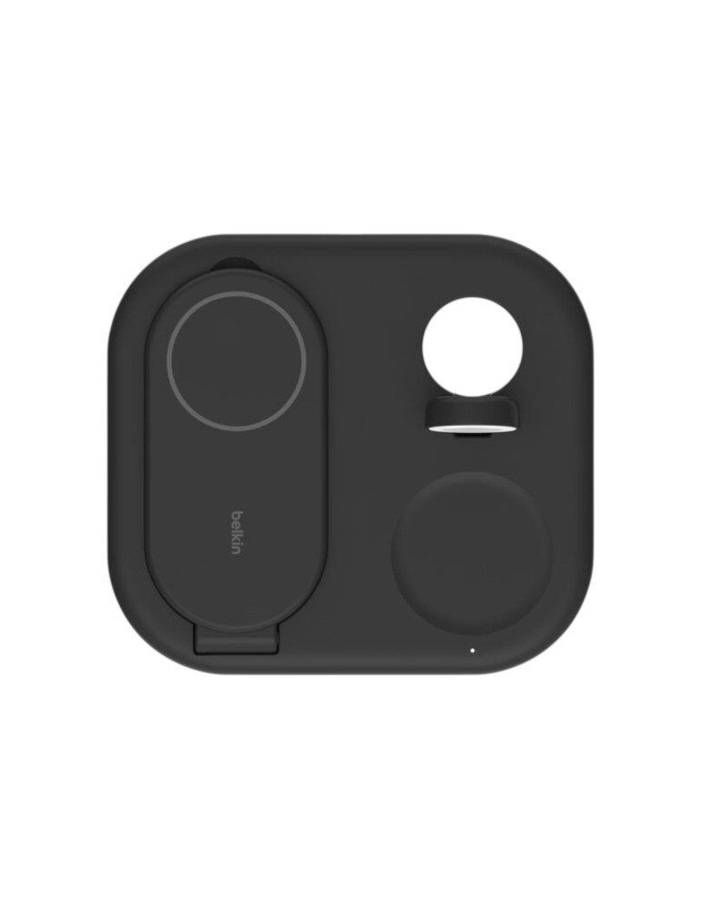 BELKIN Station de recharge sans fil 3-en-1 avec Qi2 (15W) (Noir)