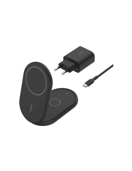 BELKIN Station de recharge sans fil 2-en-1 avec Qi2 (15W) (Noir)