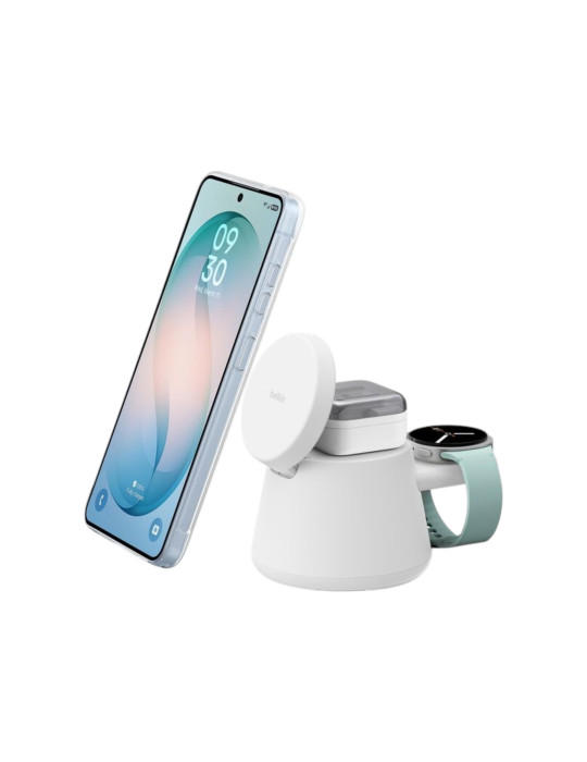 BELKIN Station de Recharge Modulaire 3-en-1 Qi2 25W (Blanc)