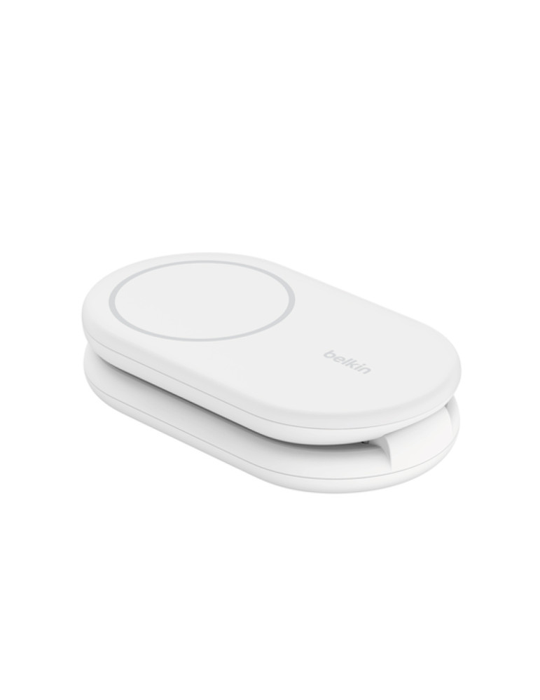 BELKIN Station de recharge sans fil 2-en-1 avec Qi2 (15W) (Blanc)