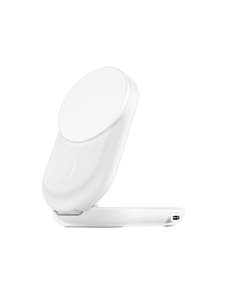 BELKIN Station de Recharge Magnétique 2-en-1 Qi2 (25W) (Blanc)