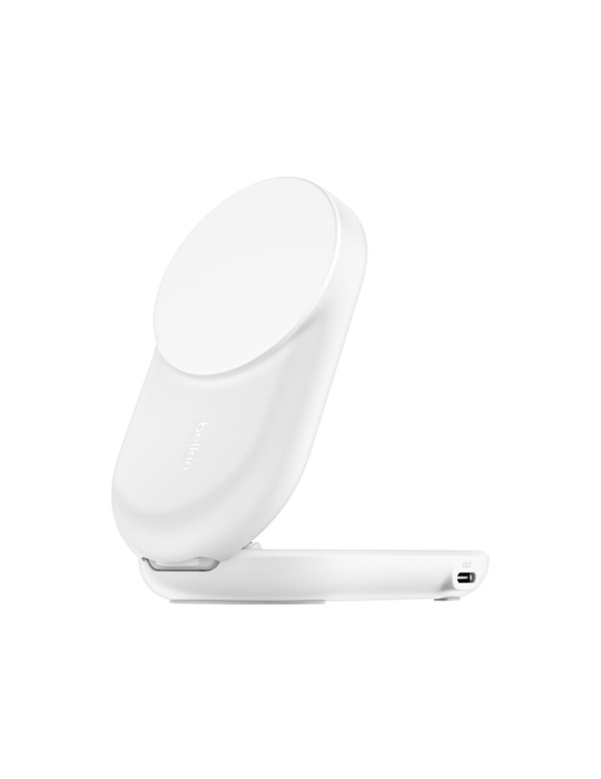 BELKIN Station de Recharge Magnétique 2-en-1 Qi2 (25W) (Blanc)