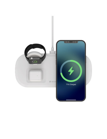 DEVIA Smart Series Station de Recharge Magnétique 3-en-1 15W (Blanc)