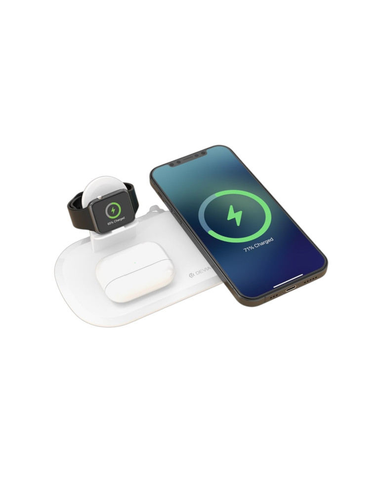 DEVIA Smart Series Station de Recharge Magnétique 3-en-1 15W (Blanc)