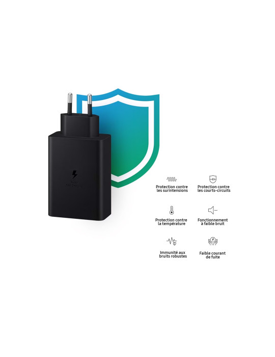 SAMSUNG Chargeur 65W 3 ports (USB-A + 2 USB-C)