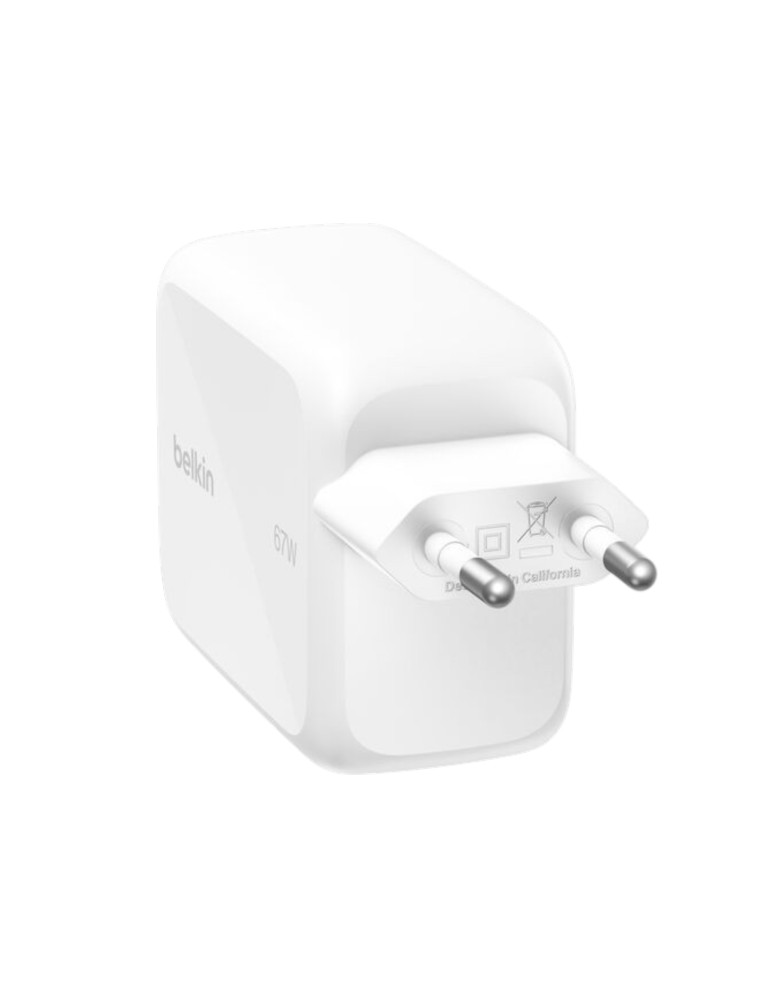 BELKIN Chargeur Secteur USB-C GaN Avec Câble Rétractable (67W)