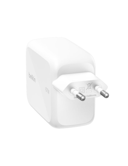 BELKIN Chargeur Secteur USB-C GaN Avec Câble Rétractable (67W)