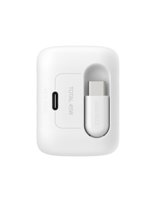 BELKIN Chargeur Secteur USB-C GaN avec Câble Rétractable (45W)