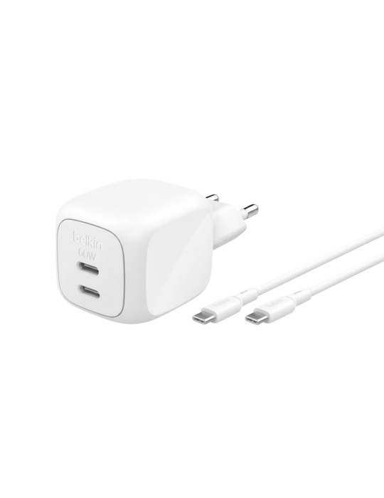 BELKIN Chargeur Secteur 50W 2 Ports + Câble USB-C vers USB-C 1m