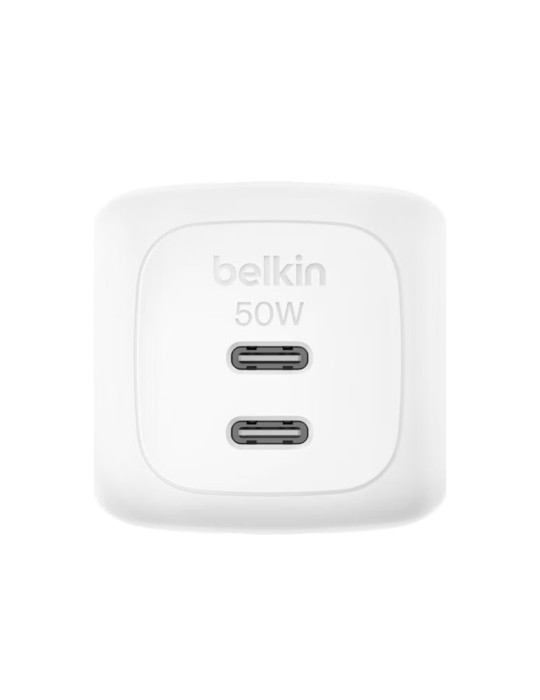 BELKIN Chargeur Secteur 50W 2 Ports + Câble USB-C vers USB-C 1m